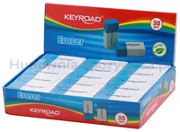 Gumka wielofunkcyjna KEYROAD Duo Eraser, pakowane na displayu, niebiesko-biała - 2