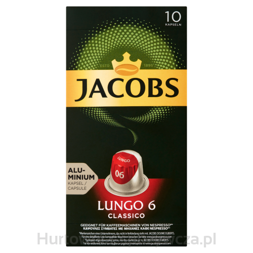 Jacobs Lungo Classico 6 Kawa Mielona 10 Kapsułek 52 G