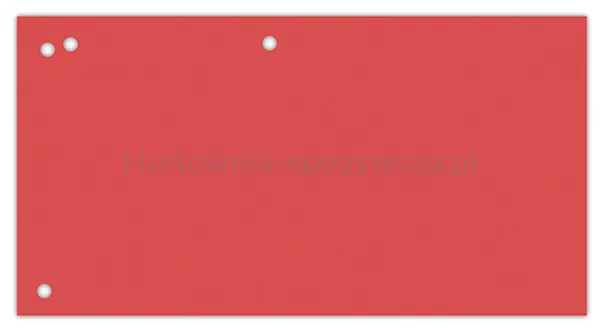 Office Products Przekładki karton, 1/3 A4, 240x105mm, 100szt., czerwone 