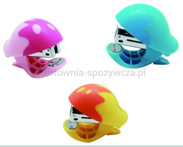 Keyroad Zszywacz Mini+zszywki, zszywa do 20 kartek, pakowane na displayu, mix kolorów  - 3