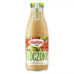 Hortex sok tłoczony z jabłek, naturalnie mętny, nie z koncentratu butelka szklana 750ml