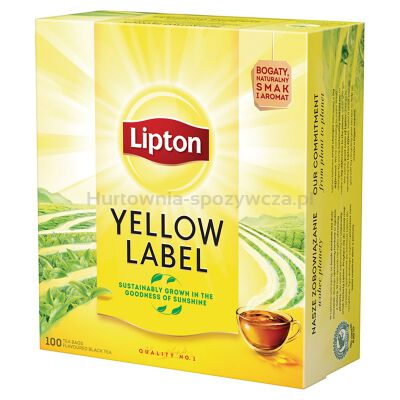 Herbata LIPTON czarna, Yellow Label, 100 torebek