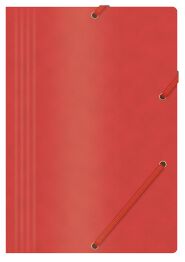 Office Products Teczka z gumką, preszpan, A4, 390gsm, 3-skrz., czerwona 