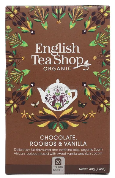 Herbatka Ziołowa Rooibos Z Ziarnami Kakaowca I Laską Wanilii (20X2) Bio 40 G