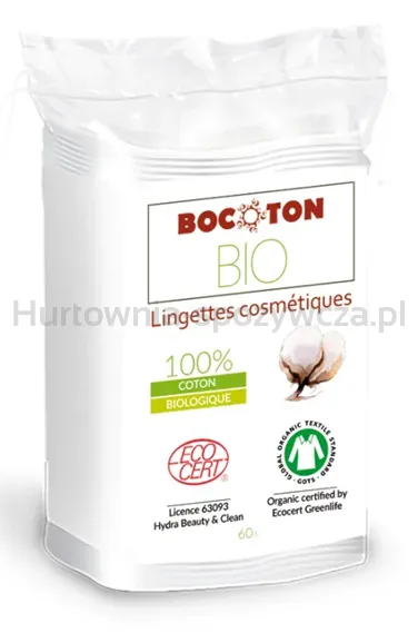 Płatki kosmetyczne, kwadratowe 40szt BIO