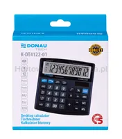 Donau Kalkulator biurowy TECH, 12-cyfr. wyświetlacz, wym. 136x134x28 mm, czarny  - 2