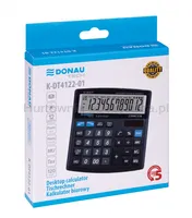 Donau Kalkulator biurowy TECH, 12-cyfr. wyświetlacz, wym. 136x134x28 mm, czarny  - 4