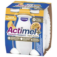 Danone Actimel Brzoskwinia-Marakuja Triple Action 4x100g