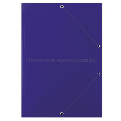 Donau Teczka z gumką karton, A4, 400gsm, 3-skrz., niebieska 