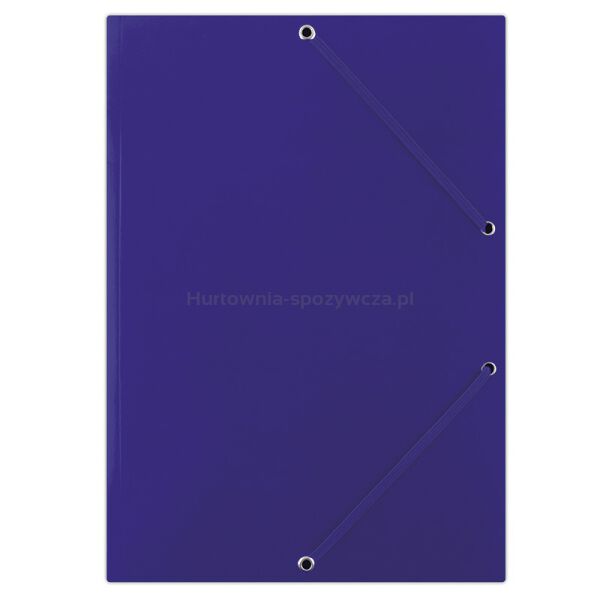 Donau Teczka z gumką karton, A4, 400gsm, 3-skrz., niebieska 