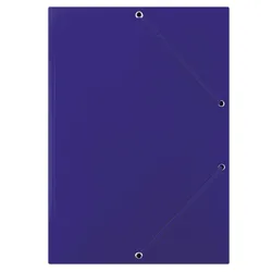Donau Teczka Z Gumką Karton, A4, 400Gsm, 3-Skrz., Niebieska 