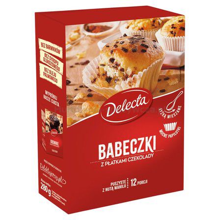 Delecta Babeczki Z Płatkami Czekolady 280G 