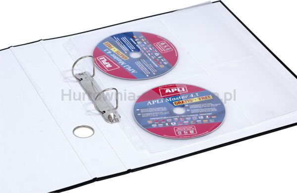Koszulki na płyty CD/DVD DONAU, PP, A4, groszkowe, 160mikr. - 2