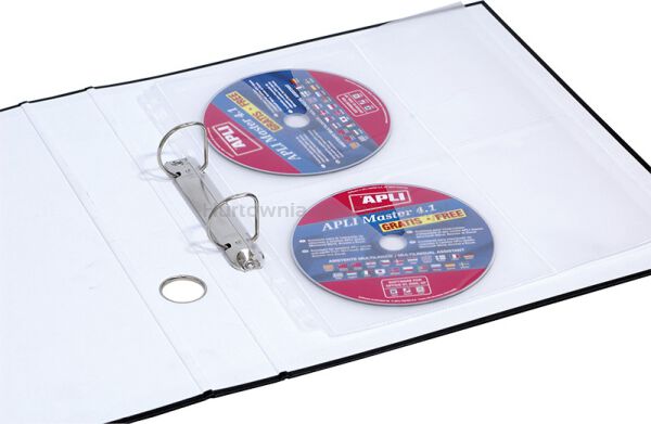 Koszulki na płyty CD/DVD DONAU, PP, A4, groszkowe, 160mikr. - 2