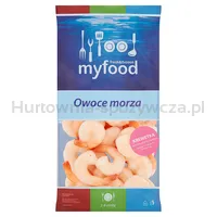 Myfood Krewetki Gotowane Obrane Z Ogonem, Rozmiar: 31-40 Szt./Lb, Glazura: 20%, 400 G/500 G