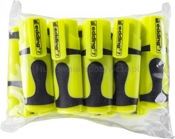 Edding Mini zakreślacz e-7/10 S  1-3mm, opak. 10 szt., neon żółty 