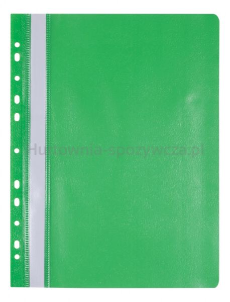 Office Products Skoroszyt, PP, A4, miękki, 100/170mikr., wpinany, zielony 
