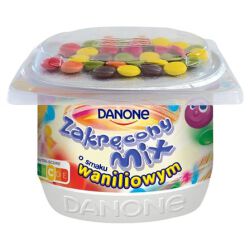 Danone Zakręcony Mix Jogurt Waniliowy 125 G