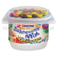 Danone Zakręcony Mix Jogurt Waniliowy 125 G