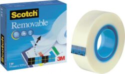 Taśma biurowa, do repozycjonowania SCOTCH® Removable (811), matowa, 19mm, 32, 9m