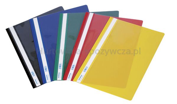 Donau Skoroszyt PVC, A4, twardy, 150/160mikr., czarny  - 2
