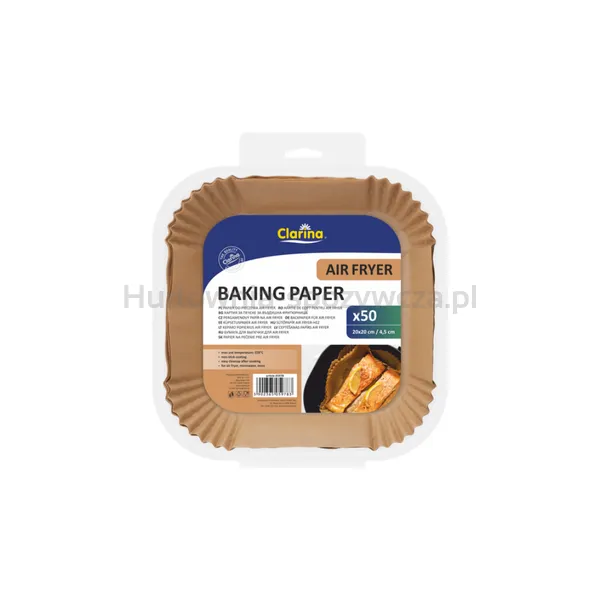Wkład Papierowy Do Pieczenia Air Fryer Kwadratowy 200X200X45Mm 50 Sztuk Clarina