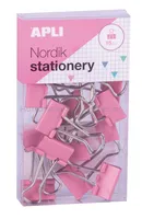 Klipy do dokuMentów Apli Nordik, 19 mm, 15 szt., pudełko z zawieszką, mix kolorów pastel  - 2