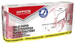 Papier Toaletowy Celulozowy Office Products, 2-Warstwowy, 150 Listków, 15M, 8Szt., Biały