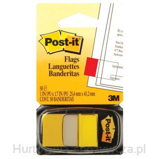 Zakładki Indeksujące Post-It (680-5), Pp, 25,4X43,2Mm, 50 Kart., Żółte