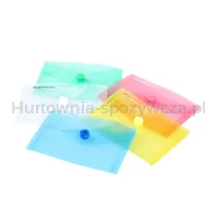 Teczka kopertowa, PP, A7, 85 x 120 x 8 mm, 0,18MIC na zatrzask, display, mix - 3