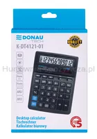 Donau Kalkulator biurowy TECH, 12-cyfr. wyświetlacz, wym. 190x143x40 mm, czarny  - 2