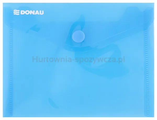 Teczka kopertowa DONAU zatrzask, PP, A6, 180mikr., niebieska