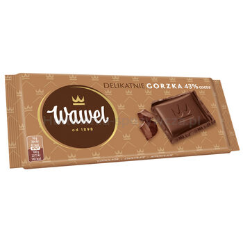 Wawel Czekolada delikatnie gorzka 43% cocoa 80g
