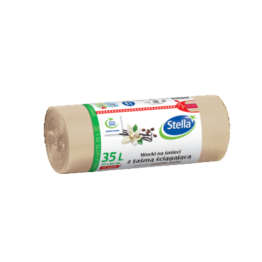 ST Worki z taśmą ściągającą - zapach VANILLA LATE 35L 15szt