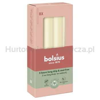 Bolsius Świeca Torpeda 170/20 8Szt. Delikatny Perłowy