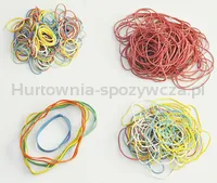 Q-Connect Gumki Krzyżowe  0,1Kg, Średnica 50Mm, Mix Kolorów  - 3