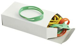 Q-Connect Gumki krzyżowe  0,1kg, średnica 50mm, mix kolorów 