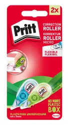 Korektor w taśmie PRITT, micro roller, 5mm x 6m, 2 szt., blister, mix kolorów