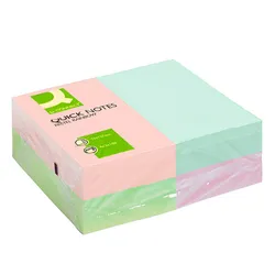 Q-Connect Bloczek samoprzylepny Rainbow, 127x76mm, 4x3x100k, pastel, mix kolorów 