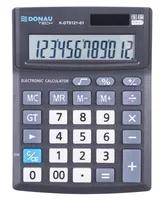 Donau Kalkulator biurowy TECH OFFICE, 12-cyfr. wyświetlacz, wym. 137x101x30mm, czarny  - 2