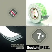 Taśma montażowa, dwustronna SCOTCH-FIX® (4496G-1950-P), 19mm, 5m, 7 kg - 6