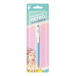 Długopis Automatyczny Ico Retro 70'C, Pastel, Blister, Wkład Niebieski, Mix Kolorów