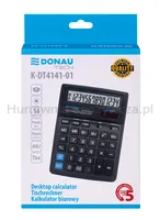 Donau Kalkulator biurowy TECH, 14-cyfr. wyświetlacz, wym. 190x143x40 mm, czarny  - 2