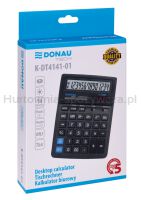 Donau Kalkulator biurowy TECH, 14-cyfr. wyświetlacz, wym. 190x143x40 mm, czarny  - 4