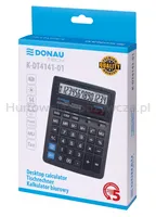 Donau Kalkulator biurowy TECH, 14-cyfr. wyświetlacz, wym. 190x143x40 mm, czarny  - 5