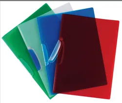 Q-Connect Skoroszyt z plastikowym klipsem, PP, A4, 520mikr., transparentny niebieski 