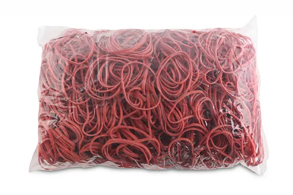 Office Products Gumki Recepturki średnica 50mm, 1,5x3mm, 60% kauczuku, 1000g, zgrzewka, czerwone