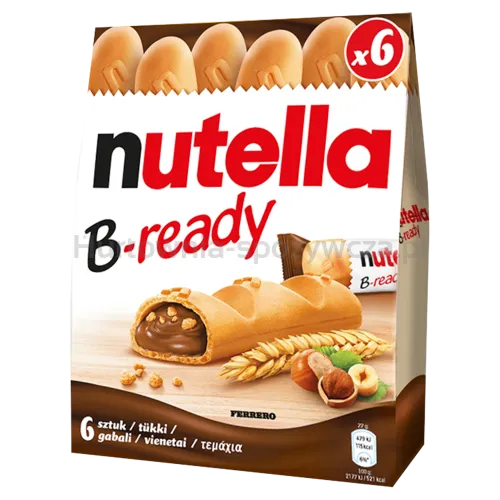 Nutella B-Ready, Wafelek Z Kremem, 6Szt, 132G