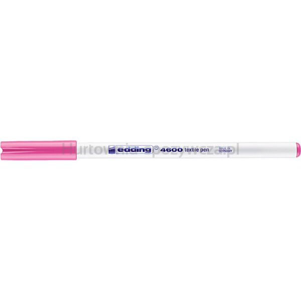 Pisak tekstylny e-4600 EDDING, 1 mm, różowy - 3