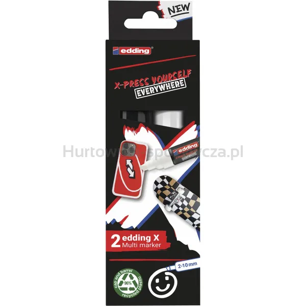 Edding Multi marker e-6900 biały i czarny, zestaw 2 szt. 
